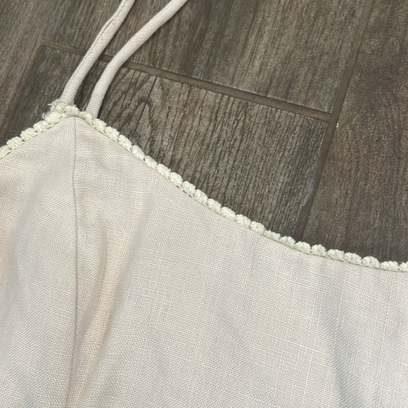 Saks Exclusive Old Money Linen Spaghetti Strap Shift Dress - Picture 2 of 4